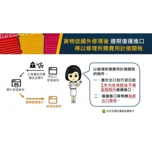 貨物送國外修理後遵期復運進口 得以修理所需費用計徵關稅.jpg